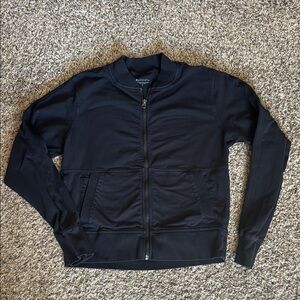 Athleta Black Bomber Jacket